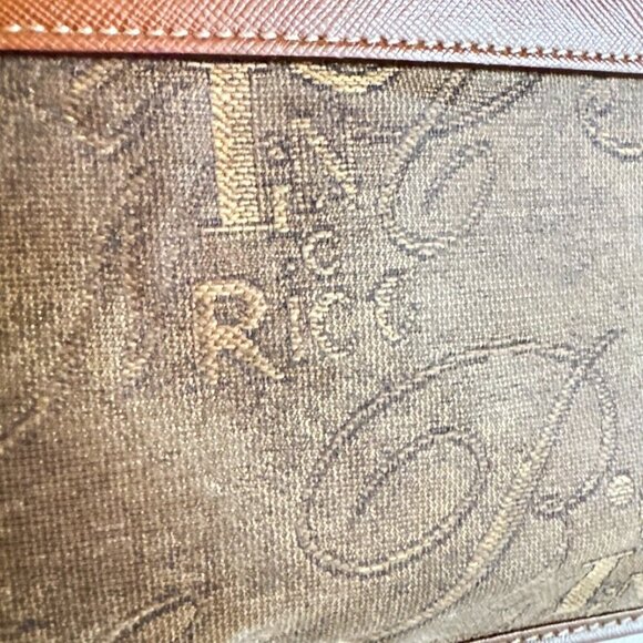 Vintage Nina Ricci Logo Spellout Coated Canvas Leather Trim Camera Bag - Picture 7 of 14